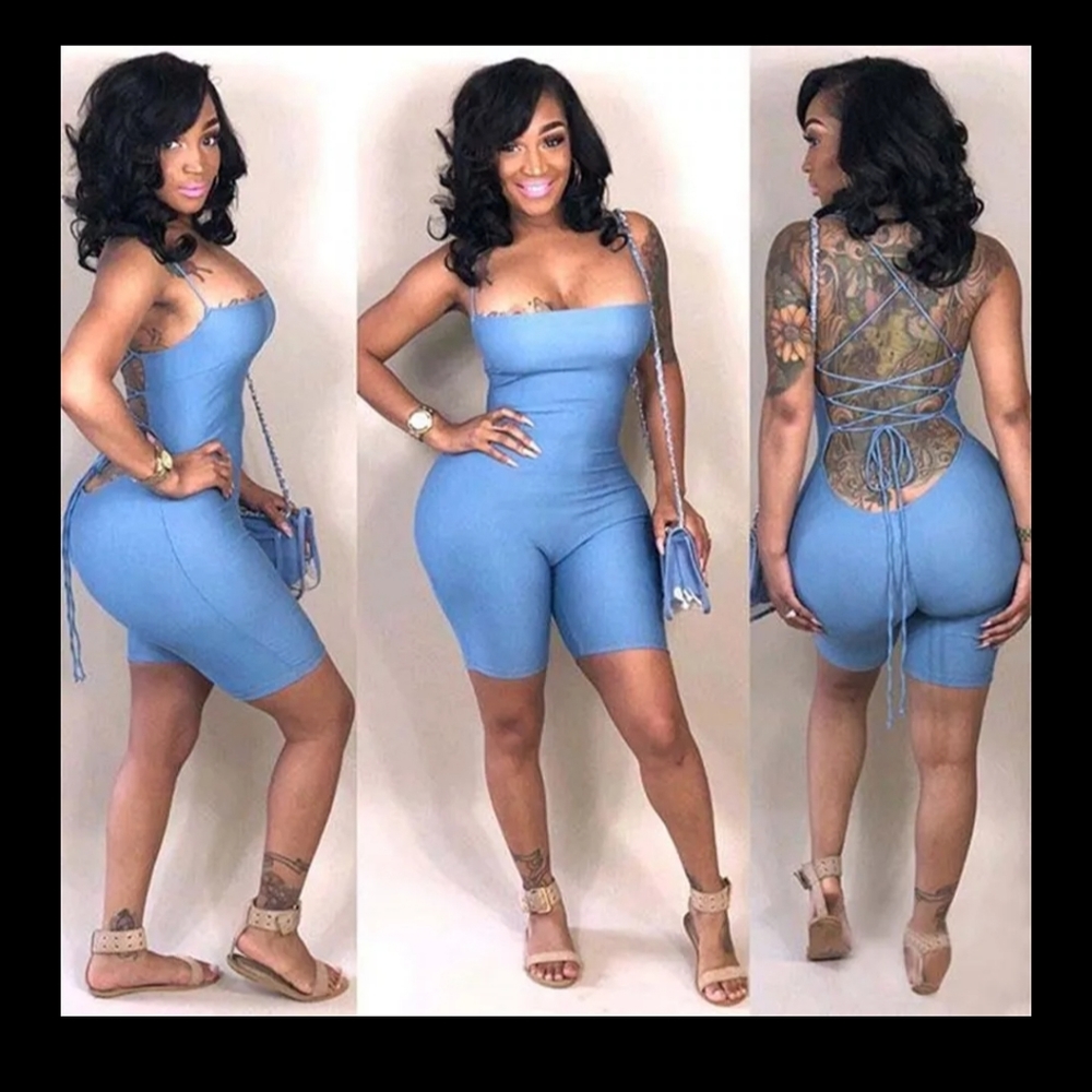 Backless romper